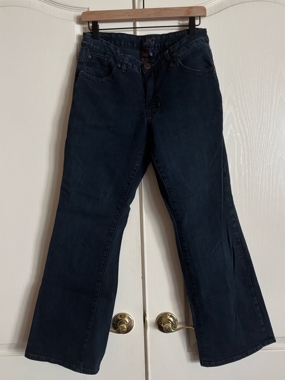 Jag stretch dark wash straight leg denim jeans size 14P